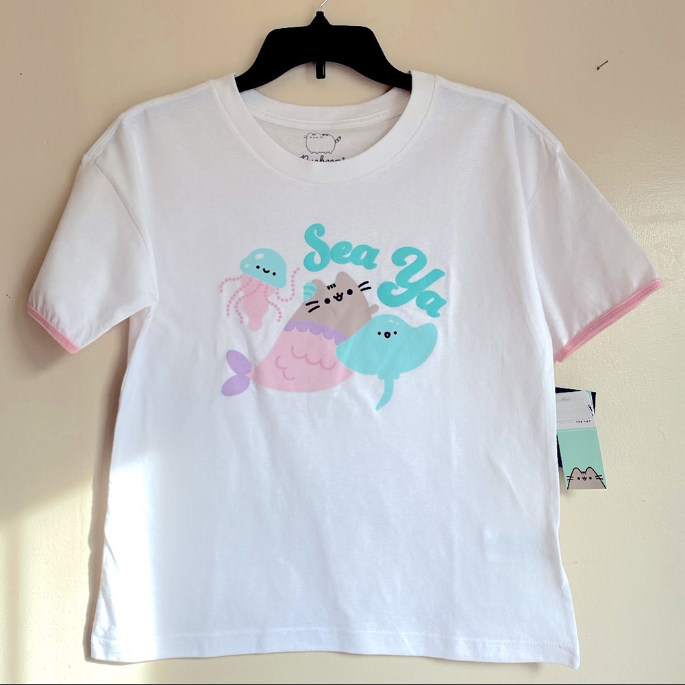 Pusheen the Cat Girls Tween Juniors Short Sleeve Top NEW NWT